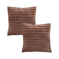 SOGA 2X 45cm Rust Leather-Look Pleated Pillowcase SOGA 2X 45cm Rust Leather-Look Pleated Pillowcase