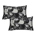 SOGA 2X 11.8x19 inches Modern Black & White Abstract Lumbar Pillowcases SOGA 2X 11.8x19 inches Modern Black & White Abstract Lumbar Pillowcases