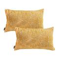 SOGA 2X 11.8x19.7 inches Mustard Yellow Geometric Lumbar Pillowcases SOGA 2X 11.8x19.7 inches Mustard Yellow Geometric Lumbar Pillowcases