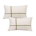 SOGA 2X 11.8x19.7 inches Cozy Chic Lumbar Pillowcases – Modern Green Stripe SOGA 2X 11.8x19.7 inches Cozy Chic Lumbar Pillowcases – Modern Green Stripe