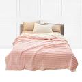 SOGA Pink Throw Blanket – Soft Cozy Fleece for Sofa & Bed