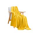 SOGA Yellow Throw Blanket – Warm Cozy Fleece for Bed & Sofa