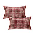 SOGA 2X 11.8x19.7 inches Cozy Textured Red & White Pillowcases – Decor set SOGA 2X 11.8x19.7 inches Cozy Textured Red & White Pillowcases – Decor set