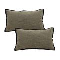 SOGA 2X 11.8 x 19.7 inches Versatile Olive Green Lumbar Pillowcases SOGA 2X 11.8 x 19.7 inches Versatile Olive Green Lumbar Pillowcases