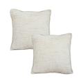 SOGA 2X 17.7 inches Cozy Cream Textured Decorative Throw Pillowcases
