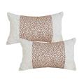 SOGA 2X 11.8x19.7 inches Kalen Rose Gold Flecked Lumbar Pillowcases