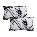 SOGA 2X 11.8X19.7 inches Black & White Leopard Throw Pillowcases