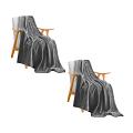 SOGA 2X GreyThrow Blanket SOGA 2X GreyThrow Blanket