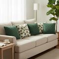 SOGA 5PC 3x Garden Bloom Delight & 2x Forest Green Diamond Pillow Covers