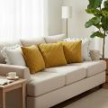 SOGA 5PC Sunshine Yellow Diamond Knit & White Pom-Pom Pillow Covers SOGA 5PC Sunshine Yellow Diamond Knit & White Pom-Pom Pillow Covers