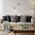 SOGA 6PC 45cm Modern Minimalist Zebra Stripe Pillow Set – Decorative Covers