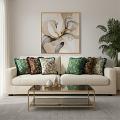 SOGA 6PC 45cm Pillow Set –Enchanted Garden, Emerald Avian & Christmas Cover