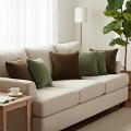 SOGA 6PC 45cm Velvet Pillow Set – 3 Rich Brown & 3 Sage Green Decorative Co