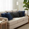 SOGA 6PC Pillow Covers Set – 3 Charcoal Grey Cable Knit & 3 Navy Blue Knit