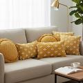 SOGA 6PC Yellow Diamond Elegance & Quilted Pillowcase Set – 45cm Covers