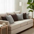 SOGA 6PC 3 45cm Deep Chocolate Brown & 3 45cm Light Gray Knit Pillow covers