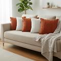 SOGA 5PC Cable Knit Diamond & Cable Knit Pure Pillow Covers for Sofa Décor