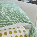SOGA 2X 45cm Sage Chevron Tassel Decorative Pillowcases