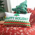SOGA 2X 15.7×23.6in Cheerful "Happy Holidays" Tree Decorative Pillowcases