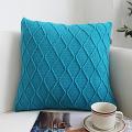 SOGA 2X Turquoise Diamond Knit Pillowcase Covers 45cm Sofa Decor Sets