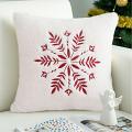 SOGA 2X 17.7 inches Christmas Snowflake Embroidered Decorative Pillowcases