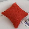 SOGA 2X 17.7 inches Red Diamond Knit Decorative Pillowcases – Cozy Covers