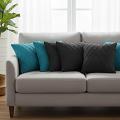 SOGA 6PC 3x 45cm Turquoise & 3 45cm Charcoal Grey Cable Knit Pillow covers