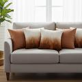 SOGA 5PC Gradient Faux Fur & Terracotta Textured Pillow Cover Set for Home 