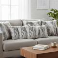 SOGA 6PC Luxury Faux Fur Pillow Set – 4x 45cm White, 2x 30x50cm Gray/White