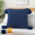 SOGA 2X 50cm Chunky Knit decorative Pillowcases (Navy Blue)