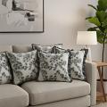 SOGA 6PC 45cm Gray Floral Ruffle Pillow Set – Dark Gray Decorative Covers 
