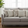 SOGA 6PC 45cm Beige Linen & Faux Fur Geometric Pillow Cover Set