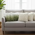 SOGA 6PC Luxury Pillow Set – 4 Cream Pom-Pom Grid & 2 Ombre Faux Fur Covers