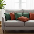 SOGA 6PC Pillow Covers Set – 3 Classic Red & 3 Forest Green Diamond Knit 