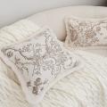 SOGA 2X 45cm Sage Green Botanical Embroidered Pillowcase