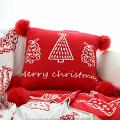 SOGA 2X 45cm Whimsical Red Christmas Tree Decorative Pillowcases