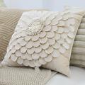 SOGA 2X 45cm Luxurious Textured Flower Decorative Pillowcases Elegant Cover