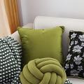 SOGA 2X 45cm Olive Green Velvet Decorative Pillow Covers