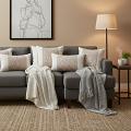 SOGA 6PC Pillow Set –4 45cm Classic Soft & 2 30x50cm Rose Gold Lumbar Cover