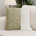 SOGA 2X 45cm Elegant Textured Pillowcases Decorative Green & Cream Accent SOGA 2X 45cm Elegant Textured Pillowcases Decorative Green & Cream Accent
