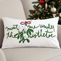 SOGA 2X 17.7 inches Embroidered Decorative Christmas pillow covers –  White