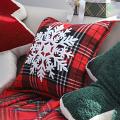 SOGA 2X 45cm Holiday Snowflake Decorative Pillowcases Festive Accent Covers