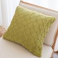 SOGA 2X 45cm Sage Green Cable Knit Decorative Pillow Cover