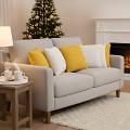 SOGA 6PC 45cm Scalloped Wave Pillow Set – 3 Pure White & 3 Sunshine Yellow 