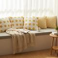 SOGA 5PC Sunshine Polka Dot & Retro Daisy Chain Pillow Covers for Home