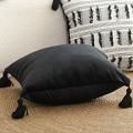 SOGA 2X 17.7 inches Black Butterfly Tassel Pillowcase – Vintage Accent
