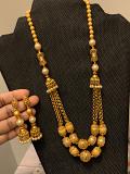 ANtique Double Layer Golden Maala with Jhumkas!!! ANtique Double Layer Golden Maala with Jhumkas!!!