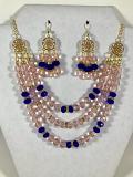 3 Strand Beaded Statement Necklace Set