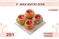 Flower Wax Matki Diya 4pc 2.25inch #251