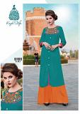 Very Pretty Embroidered Long Rayon Kurti Tunic XL/42